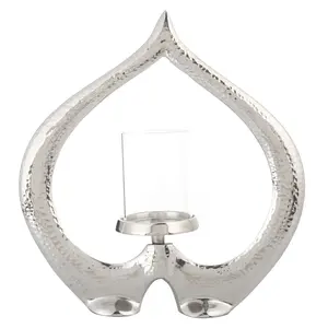 2024 atractivo portavelas de Metal y vidrio 9 Mesa votiva Iglesia hogar decorativo Navidad ocasión relámpago suministros - Product Image 5