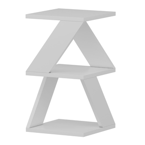 ALBENI-Table d'appoint blanche en forme de zigzag pour la maison, mobilier pour le salon et la maison - Product Image 5