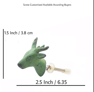 Bosque verde Reno perillas de muebles de hierro fundido ColourWash para puerta de cocina armario cajón exterior almacén Hotel armario - Product Image 3