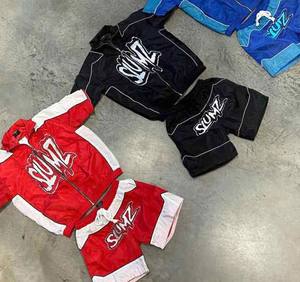 OEM Custom Windbreaker Shorts and <b>Jacket</b> Tracksuit Custom Reflective Zip up Nylon Two Piece Windbreaker Short Sets - Product Image 3