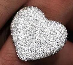 Bague en diamant moissanite blanche en argent sterling 925 bijoux Moissanite fabrication de bijoux hip hop pour bague en diamant personnalisée - Product Image 2