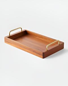 Bandeja DE SERVICIO DE ACERO redonda clásica, tamaño de forma personalizado, mango de Metal, plato sostenible, plato, cocina, Fiesta en casa, Color personalizado - Product Image 2