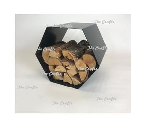 Hexagon Shape Iron Log <b>Rack</b> Holder With Premium Quality Firewood Log <b>Storage</b> <b>Rack</b> For Garden Accessories - Product Image 1