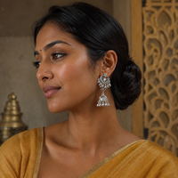Parure de boucles d'oreilles de luxe bohèmes tribales multicouches en alliage de zinc avec perles, motif géométrique ajouré en forme de fleur, idéale pour les fêtes et les cadeaux.
