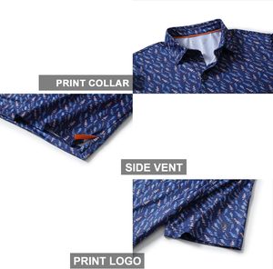 Camisas de Golf Casuales para Hombre de Alta Calidad a Precio de Fábrica OEM, Tejidas, de Secado Rápido, Transpirables, Bordadas, Personalizadas al por Mayor - Product Image 4