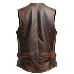 Chaleco Casual de Cuero PU para Hombre, Chaqueta sin Mangas Retro, Talla Grande, Ropa de Trabajo de Otoño, Abrigo de Cuero de Alta Calidad con la Mejor Tendencia - Product Image 3