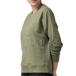 Sweatshirts surdimensionnés anti-rides respirants écologiques pour femmes avec logo sur le devant du fabricant d'usine - Product Image 2