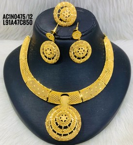 Chapado en oro-Conjuntos de joyería para mujer/Joyería para mujer Joyería de moda chapada en oro de un gramo Diseño de todo tipo - Product Image 1