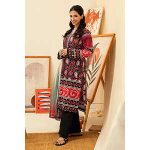 Traje de 3 Piezas para Mujer con Estampado y Cuello Bordado SD-52199 - Product Image 2