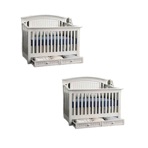 Lit pour bébé en bois massif de haute qualité moderne blanc et noir lit pour enfants style américain prix de gros original d'Indonésie - Product Image 2