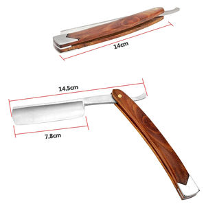 Maquinillas de afeitar de acero manuales para hombre al por mayor, Cuchillas intercambiables para corte de pelo, navaja de afeitar, uso de peluquero - Product Image 2