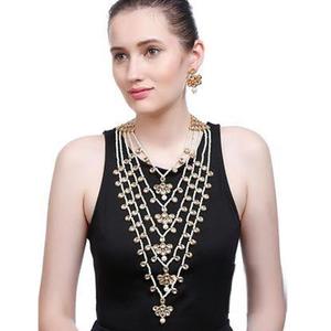 Multi-layer Pearl <b>Necklace</b> <b>Set</b> Gold <b>and</b> Pearl <b>Bridal</b> <b>Necklace</b> <b>Set</b> Wedding Statement <b>Necklace</b> <b>Set</b> - Product Image 1