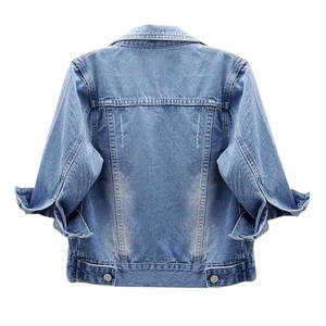 Top Trend High Quality Women Crop top <b>Denim</b> <b>Jacket</b> Best Style Regular Size Best Quality <b>Denim</b> <b>Jacket</b> For Women - Product Image 2