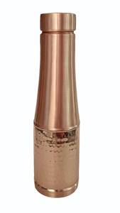 Eau en cuivre faite à la main pour les amateurs de culture Bouteille d'eau en cuivre inspirée de l'art déco pour les fashionistas disponible au meilleur prix - Product Image 2