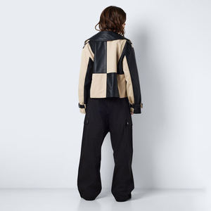 Chaqueta de piel de oveja genuina suave y fina de alta calidad para mujer, longitud larga con decoración bordada, nueva moda, tela de PU transpirable - Product Image 4