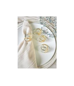 Rond de serviette en résine fait à la main dans un mélange de couleurs unique parfait pour décorer un dîner de mariage ou des rassemblements de vacances à la maison - Product Image 1