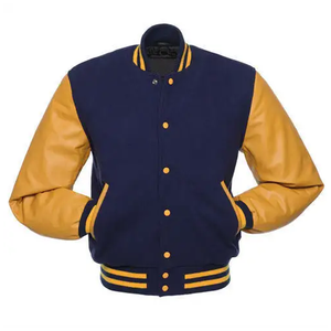 Veste d'hiver en toile de laine pour homme, style baseball Chicago, col montant, motif décoratif, tissu respirant, service OEM, emballage individuel - Product Image 5