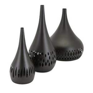 Metal vase offering premium textured surfaces that enhance decorative reflections within indoor <b>lighting</b> - Product Image 3