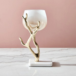 Lampe à bougie en verre artistique Lumière décorative faite à la main de qualité supérieure Accent élégant pour une ambiance festive et confortable à la maison - Product Image 5