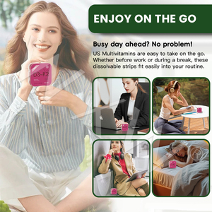 Tiras de Suplemento D3-K2 Personalizadas de Fábrica con Sabor a Fresa, Suplementos Comestibles en Tiras Orales, Tiras de Disolución Bucal - Product Image 3
