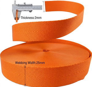 Custom Color PP PE Woven Webbing Tape 1.6-3mm Eco-Friendly Heavy Duty Polypropylene Webbing for Bags Belts Ratchet <b>Straps</b> - Product Image 2