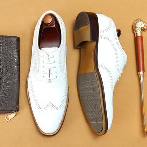 New <b>Mens</b> Brogue Leather <b>Shoes</b> with Exquisite Carvings Stylish Business <b>Casual</b> Footwear <b>White</b> Genuine Leather <b>shoes</b> - Product Image 4