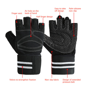 Gants de sport en cuir et néoprène pour l'exercice de musculation - Product Image 2