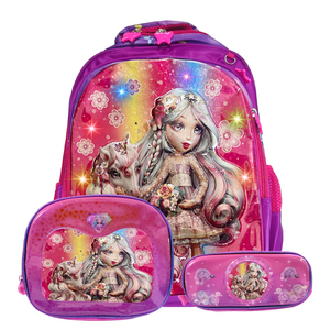 Galactic School Backpack <b>Set</b> for Children RGB LED Lights Including Pencil Case and Thermal <b>Lunch</b> Box - Product Image 2