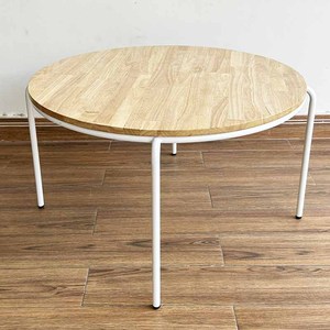 Mesa Redonda de Diseño Moderno para Preescolar KGD022, Muebles Infantiles con Tablero de Madera y Patas de Hierro Multicolor para Escuela y Comedor - Product Image 6