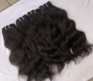 Top 100% Paquets de Vague Naturelle Noire Double Trame à Cuticules Alignées Qualité Supérieure Extensions de Cheveux Humains Vierges Fournisseur Indien - Product Image 2