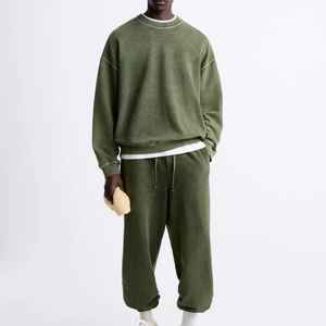 Conjunto de Sudadera con Capucha y Pantalones Deportivos Holgados de Algodón Grueso Personalizados para Hombre y Mujer, Ropa Casual de Calle, Unisex - Product Image 6