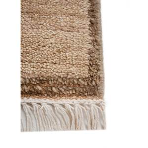 พรมขนสัตว์ถักมือ AKWL-1567 ลายเรขาคณิตสีเบจและสีน้ำตาล สำหรับใช้ในบ้าน ตกแต่งห้องนั่งเล่นและทางเดิน ขนาด 9x12 นิ้ว - Product Image 4