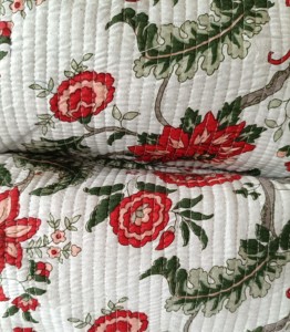 Indian Lotus Hand Block Printed Eco-Friendly Cotton Quilted Zipper Pouches for Women Traveling <b>Makeup</b> Pouches Small Medium <b>Large</b> - Product Image 5