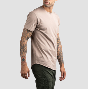 Camiseta de Hombre Fabricada en Fábrica 2026, con Dobladillo Curvo y Largo Extendido, Algodón Premium, Ropa Casual - Product Image 4