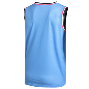 Maillots de basket-ball réversibles respirants personnalisés en gros avec impression numérique, grandes tailles, pour clubs et équipes, en maille - Product Image 2
