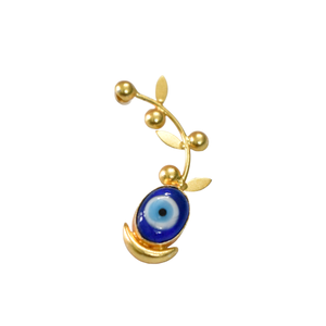 ได้รับการออกแบบอย่างสวยงามชุบทองเคลือบ evileye หินต่างหูทองเหลืองวัสดุเครื่องประดับแฟชั่นสำหรับผู้หญิงและเด็กผู้หญิง - Product Image 2