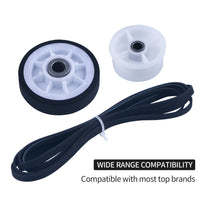 Kit de Reparación de Rodillos para Tambor de Secadora de Plástico WP6-3700340, Reemplazo de Polea Tensora y Kit de Rodamientos de Tambor 306508 - Crosley - Product Image 3