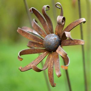metal garden <b>stakes</b> yard art decor <b>for</b> outdoor flower beds durable finish rust resistant weatherproof design - Product Image 6