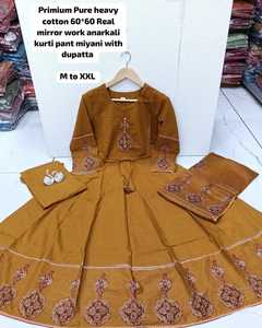 Conjunto de Traje Anarkali Elegante y Moderno para Mujer con Bordado de Espejo, Ropa Festiva - Kurti Étnico Indio Estampado al por Mayor, Modesto Pakistaní - Product Image 1