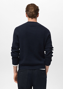 Suéter de Punto para Hombre, 100% Algodón, Cálido, Suave, Transpirable, Ajuste Cómodo, Estilo Minimalista para Clima Frío, Uso Diario Informal - Product Image 5