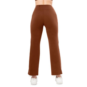 Pantalón de chándal acampanado transpirable de gran tamaño de Color sólido con diseño personalizado para mujer/nuevo estilo ropa deportiva de marca para mujer pantalón de chándal acampanado - Product Image 3