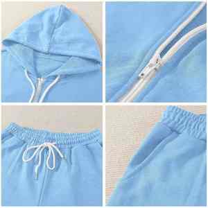 Ensemble de vêtements de détente pour femmes avec capuche, tissu doux au toucher, pantalon à cordon de serrage réglable, tenue moderne confortable - Product Image 3