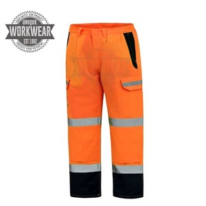 Pantalones de Trabajo de Seguridad Reflectantes de Dos Tonos, Impresión Personalizada, Poliéster/Algodón, Transpirables, Cómodos, Certificación CE, Unisex - Product Image 4