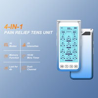 Appareil de massage TENS EMS à écran tactile 4 en 1 pour soins féminins, double canal, intensité réglable sur 20 niveaux, modes multiples, soulagement de la douleur corporelle complète
