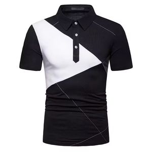 Camiseta Polo transpirable de manga corta para gimnasio de secado rápido de talla estadounidense para hombre, ropa deportiva de punto, estampado personalizado liso con sólido - Product Image 1