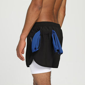 Pantalones cortos atléticos Logotipo personalizado Joggers ligeros Correr Gimnasio Ropa deportiva Hombres Entrenamiento Fitness Gym Shorts - Product Image 3