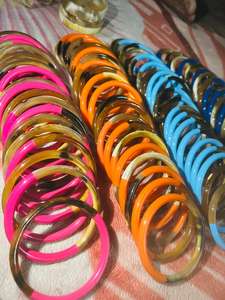 Brazalete de Resina con Diseño Moderno de Cuerno de Búfalo Natural, Joyería Religiosa Unisex de Moda, con Perlas, Diamantes y Piedras Pulidas, Duradero - Product Image 3