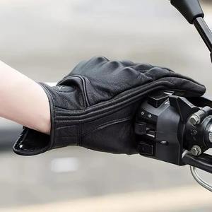 Gants de moto en cuir véritable unisexe avec logo personnalisé de la meilleure gamme pour les courses de motos et les sports pour le cyclisme - Product Image 5