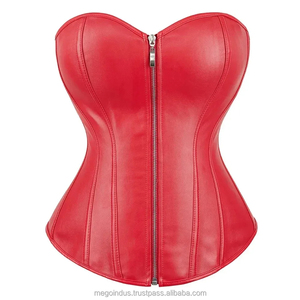 Women's Plus Size Faux Leather <b>Under</b> Bust Corset Gothic Bustier with Rivet Bow Decoration Steampunk <b>Sexy</b> Everyday Body Shaper - Product Image 6