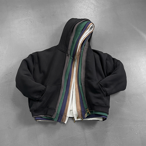 Sudadera con cremallera de fabricante al por mayor, chándal de algodón en blanco, Sudadera con capucha y cremallera para hombre, sudadera personalizada - Product Image 3